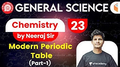 9:30 AM - Railway General Science l GS Chemistry by Neeraj Sir | Modern Periodic Table (Part-1)
