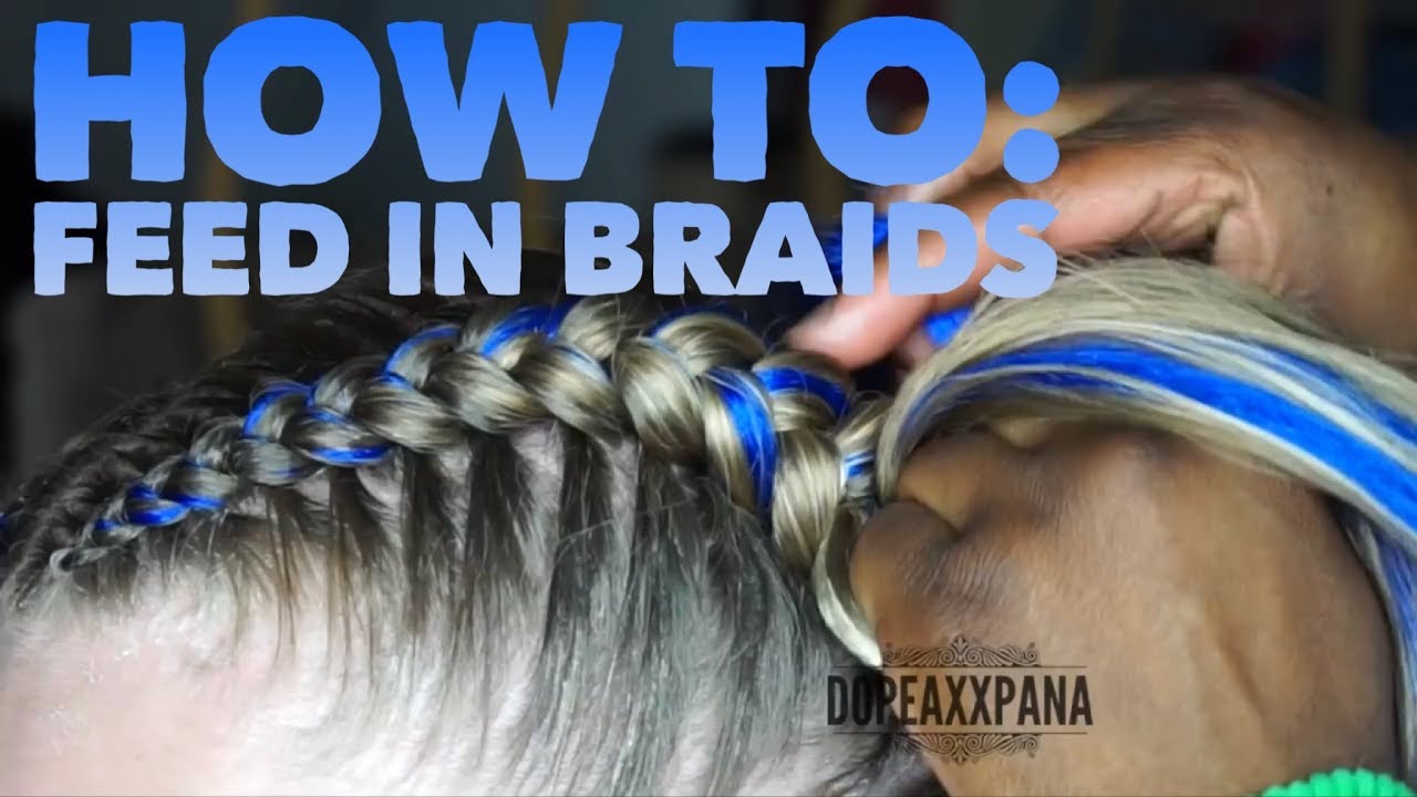 Feed In Braids on Straight Hair 