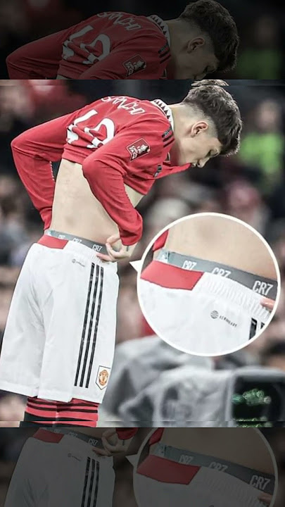 Alejandro Garnacho terlihat memakai celana dalam produk dari Cristiano Ronaldo ’CR7’ 🩲 #shorts #cr7