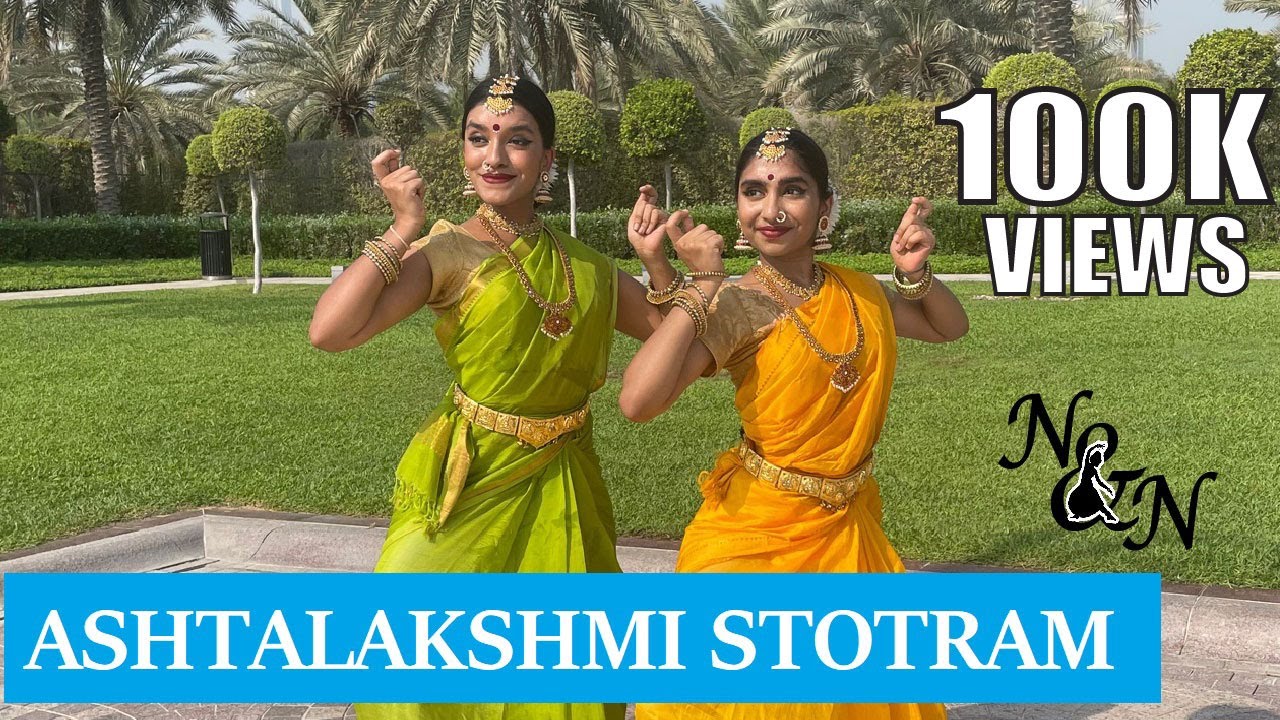 Ashtalakshmi Stotram  Bharatanatyam Dance Choreography  Nidhi and Neha