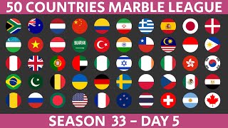 50 Countries Marble Race League Season 33 Day 5/10 Marble Race in Algodoo