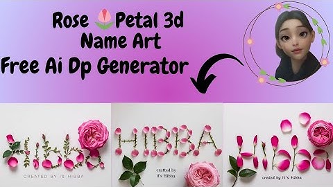 How to Create Name Dp with Pink Rose petals and leaves Ai images |Bing image Creator #roses #meta