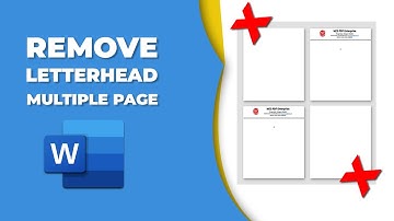 How to remove letterhead from multiple pages in word