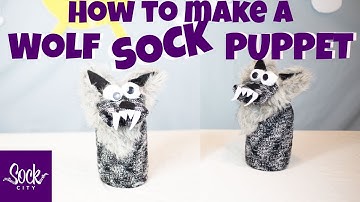 How to Make a Wolf Sock Puppet | Fast & Easy DIY | Puppet Show Series #2 | Fun Sock Creations