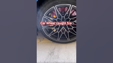 carbon ceramic disk caught fire.  #carrepair #viraltubetech #carcare