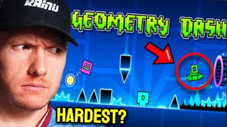 Reacting to HARDEST levels in GEOMETRY DASH!!!!!!