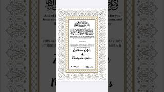 Nikkah Nama Certificate Design #shorts #canva #nikkah
