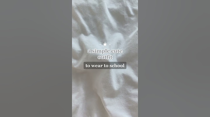 A simple cute outfit to wear to school