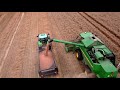 Combine harvester from a drone in 4K