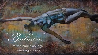 This is my Process!!! Mixed Media Collage Painting