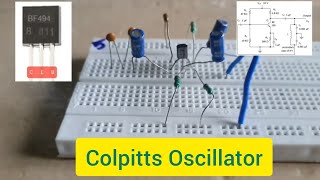 Colpitts oscillator | Circuit diagram | Diploma | Btech |Experiment | Breadboard | LC Oscillator