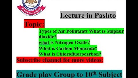8th class General Science-Ch-4 Types of Air Pollutants - Science 8th