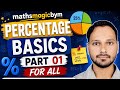 Percentage Basics for Beginners | Part 1 | MathsMagicByM #maths #percentage #mathstrick #education