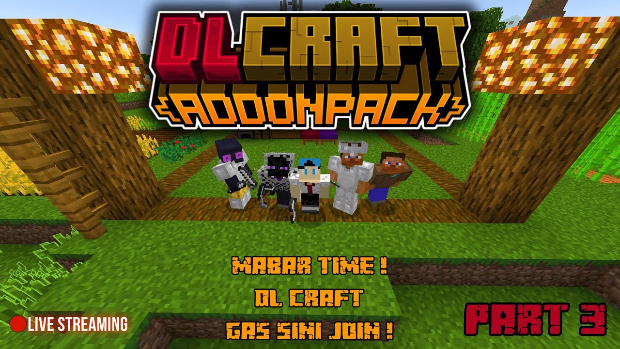 Gas MABAR Lagi! DL Craft MCPE Kita Lanjutkan Grinding - Minecraft Bedrock