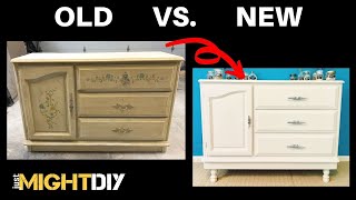 Extreme Dresser Makeover: From Eek to Coastal Chic!  |  How to Fix an Old Broken Dresser