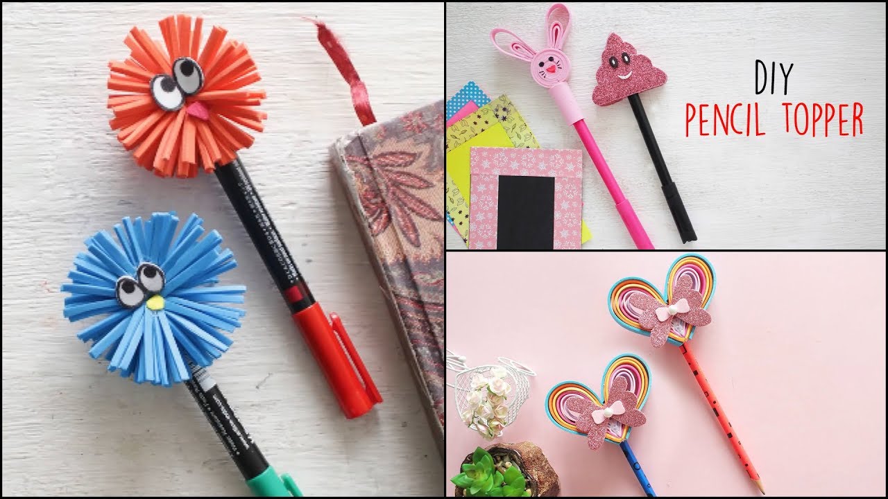 DIY Pencil Toppers | Back To School - YouTube