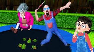 Scary Teacher 3D Version 7.2 | Tani Use Javelin Throw And Cactus On Miss T's Back