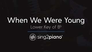 When We Were Young (Lower Key of Bb - Piano Karaoke Instrumental) Adele chords