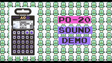8 bit Synthesizer Pocket Operator  PO-20 Arcade 16  Sounds Demo + Pixel Art Animation