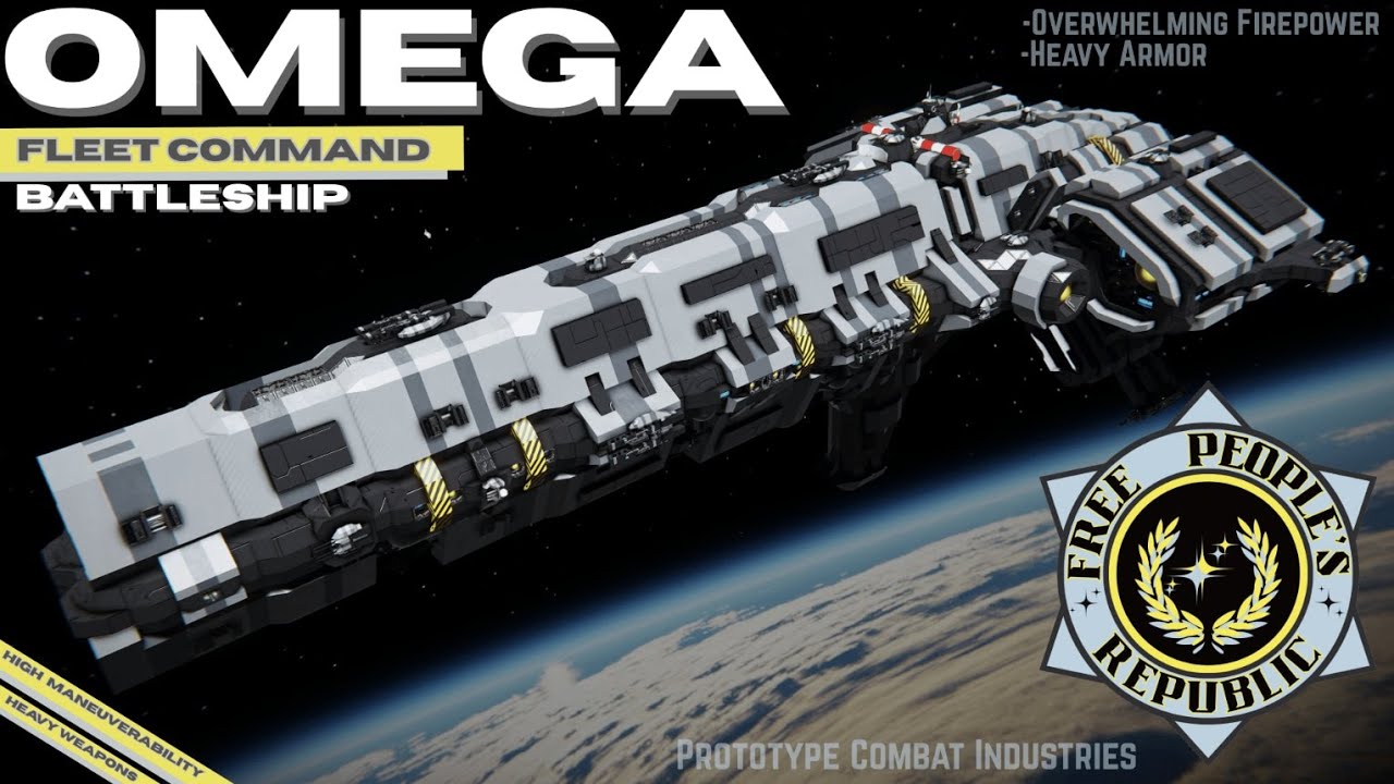 Omega Class Battleship - (FPRN) - Space Engineers Ship Review - YouTube