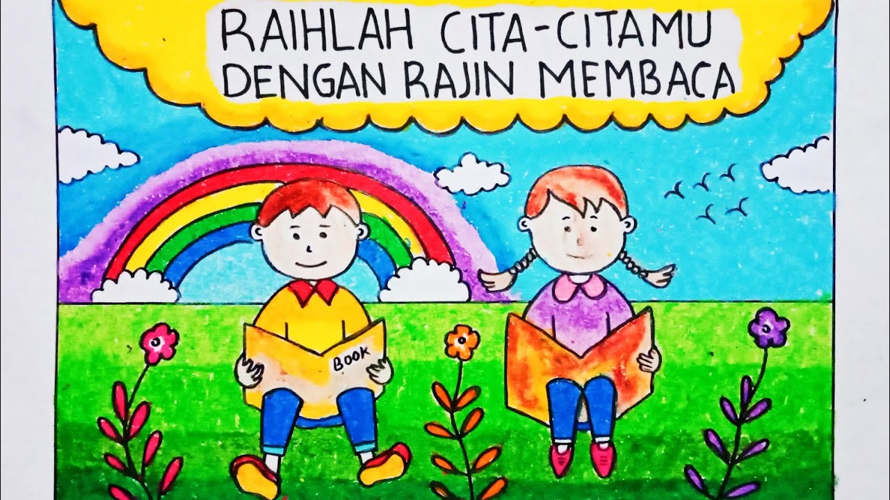 Poster Pendidikan Ajakan Membaca Buku How To Draw Education Poster Youtube