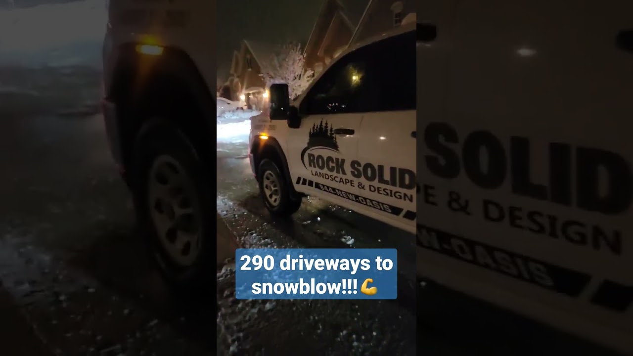 Snowblowing 290 driveways in Glacier Club Condos 