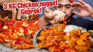 KACAU! ABISIN 3KG NUGGET GEPREK   NASI, PEDESNYA DEWA!!!!