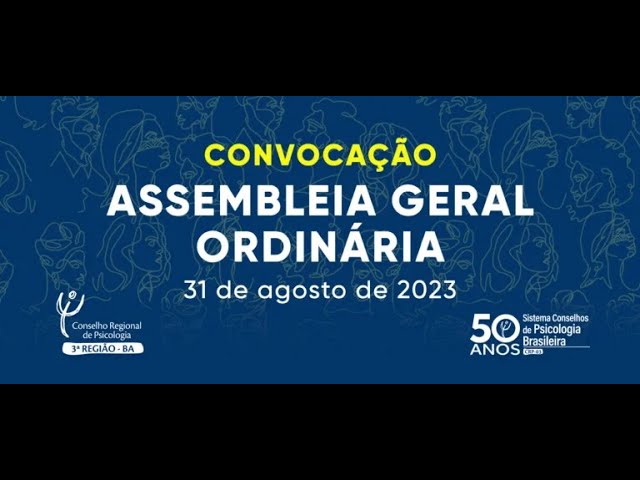 2ª Assembleia Geral Ordinária de 2023 (27/10/2023) – CRESS 12ª Região