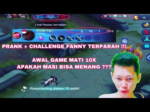 🔴PRANK+CHALLENGE FANNY TERPARAH YANG PERNAH ADA MATI 10X DI AWAL GAME !! - 동영상