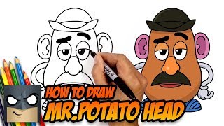 how to draw mrpotato head toy story step by step tutorial