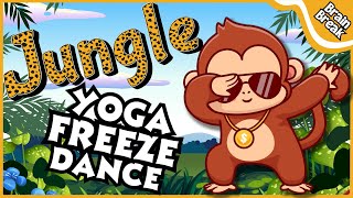 Jungle Yoga Freeze Dance | Brain Break | Animal Yoga | Yoga for Kids |  Movement Break for Kids