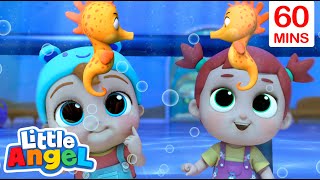 Fun Day At The Aquarium - Little Angel | Kids Cartoons & Nursery Rhymes | Moonbug Kids