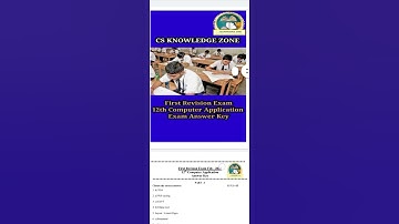 First Revision Exam 12th Computer Application Answer Key