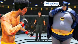 Crazy Fight 🔥🐉 Fat Batman vs. Bruce Lee - EA Sports UFC 4 Rematch