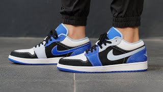 Air Jordan 1 Low Se Csc Black Blue White Suede Review On Feet Almost Travis Scott Aj1 Lows Youtube