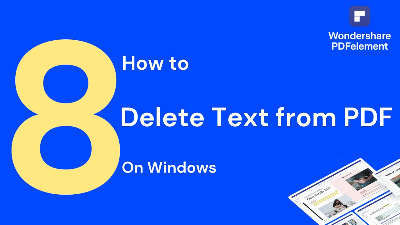 How to Delete Text from PDF on Windows | PDFelement 8