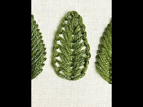 How to Embroider Leaf with Blanket Stitch | Hand Embroidery for ...