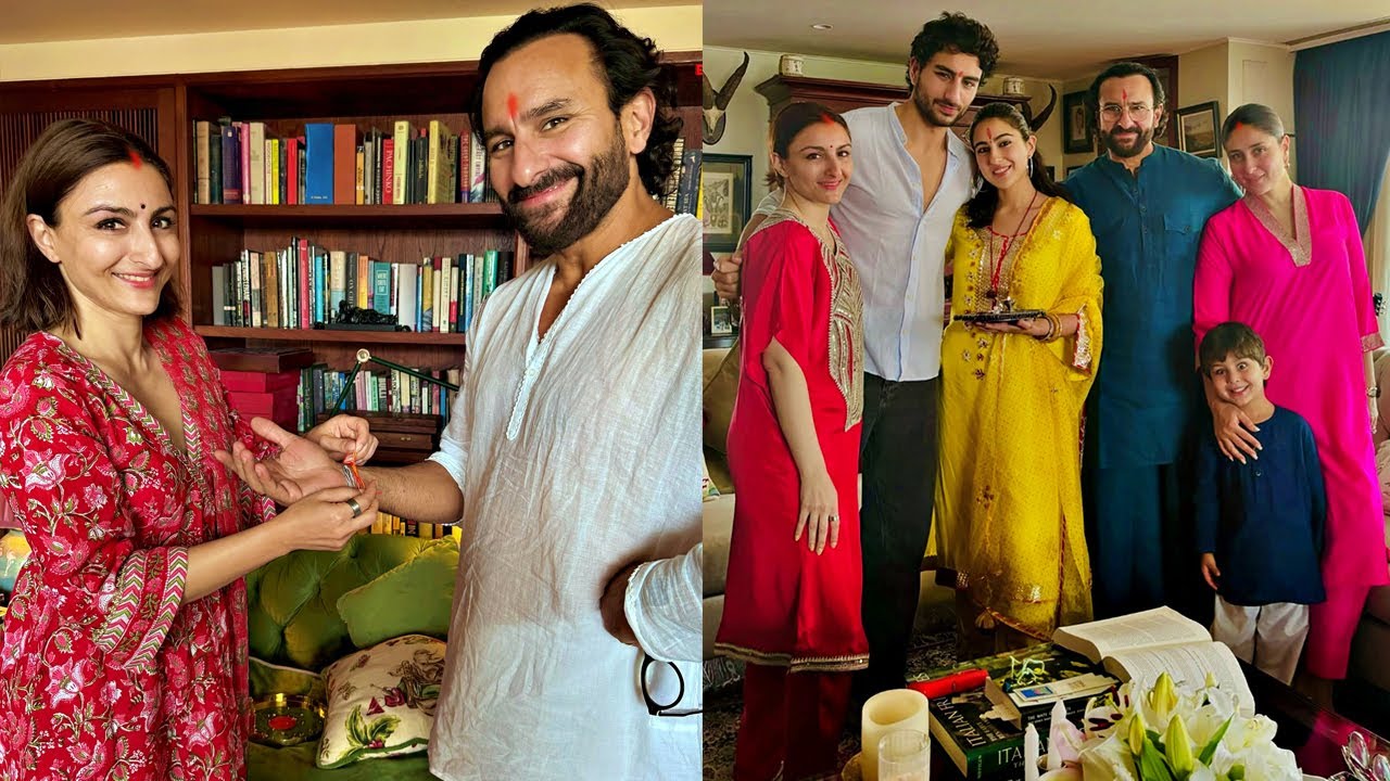 Soha Ali Khan celebrates Raksha Bandhan with Brother Saif Ali Khan at  Pataudi Palace!