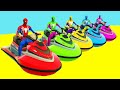 Homem-Aranha Parkour com Limusines Tratores Motos Ônibus Carros pista de obstáculos Gta 5 stream 2