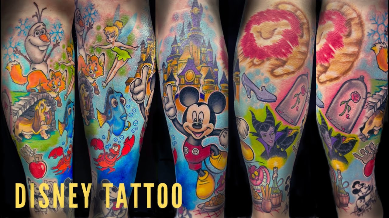 Disney character tattoo sleeve | Disney tattoos, Disney sleeve tattoos,  Disney characters tattoos