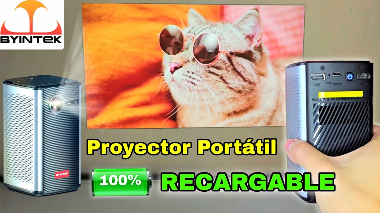 Proyector Portátil Con BATERIA RECARGABLE 🔋 BYINTEK P70 ¡Lo Que Necesitas  Saber! 