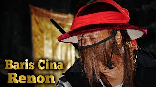 Baris Cina Renon. Ida Ratu Tuan Mepajar Ring Pura Desa. Desa Adat Renon Denpasar