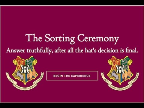 Sort Yourself Into Hogwarts Houses on Pottermore