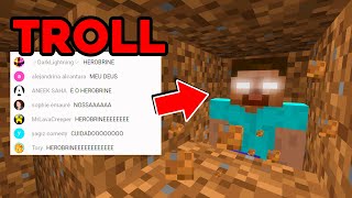 Trollei TODOS na minha Live de Minecraft...