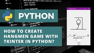 How to code hangman game with tkinter in python? |  Python Tutorial For Beginners | Game Tutorial screenshot 3