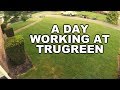 WORKING AT TRUGREEN THIS IS WHAT IT'S LIKE. Aeration and Overseeding.