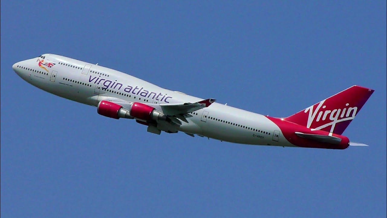 LAST DEPARTURE AND WING WAVE | Virgin Boeing 747-400 G-VROY Departure