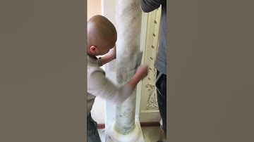 Faux marble columns