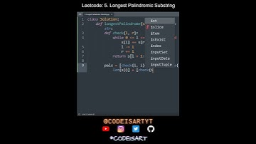 Leetcode 5. Longest Palindromic Substring in Python | Python Leetcode | Python Coding Tutorial