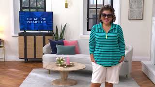 Denim &amp; Co. Active Americana French Terry Short on QVC